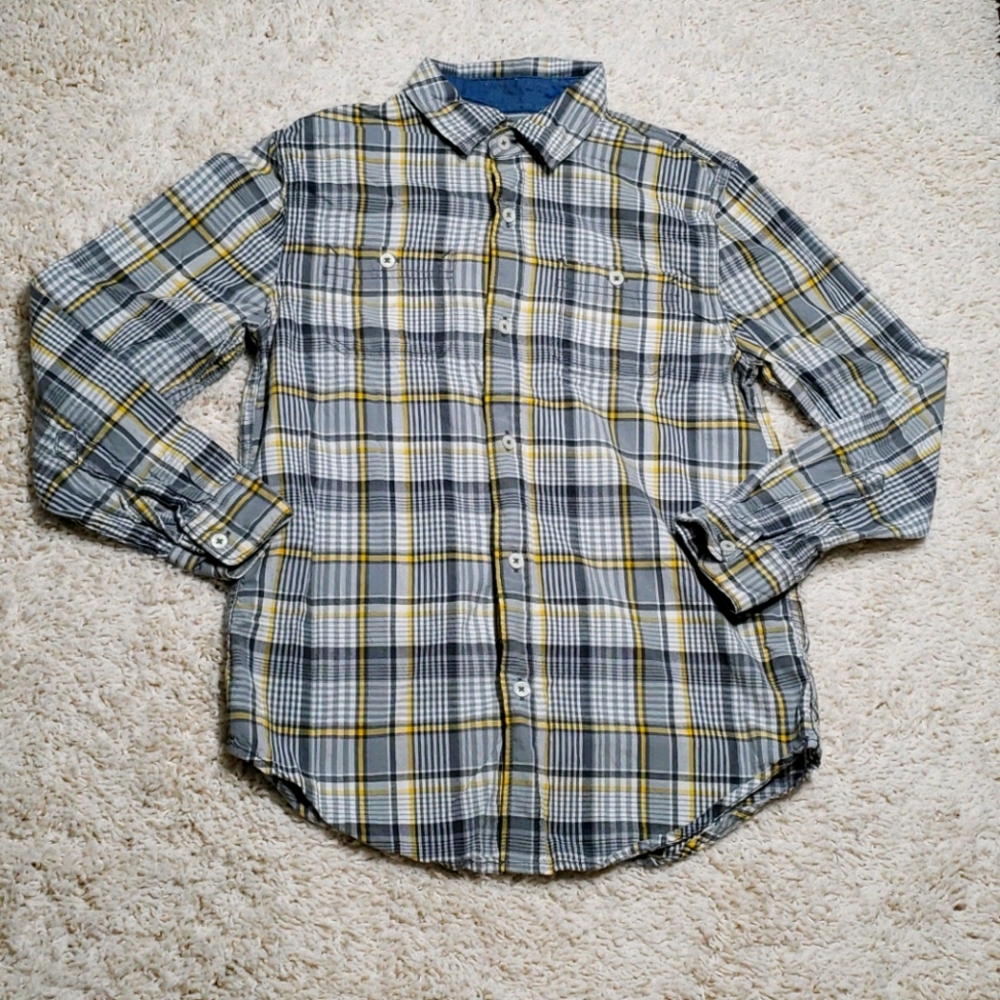 Boys Tucker+Tate  plaid button shirt, Large